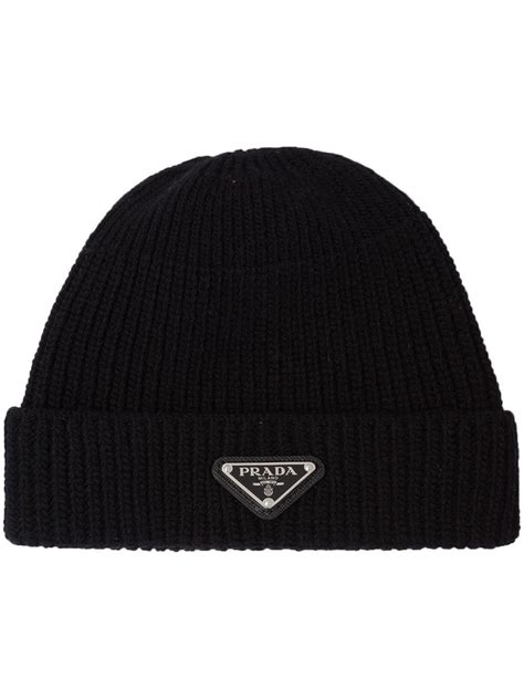 prada wool and cashmere beanie|Black Wool And Cashmere Beanie .